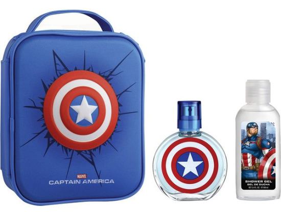 Captain America Set Perfume 100 ml + Gel 100 ml + Bolso