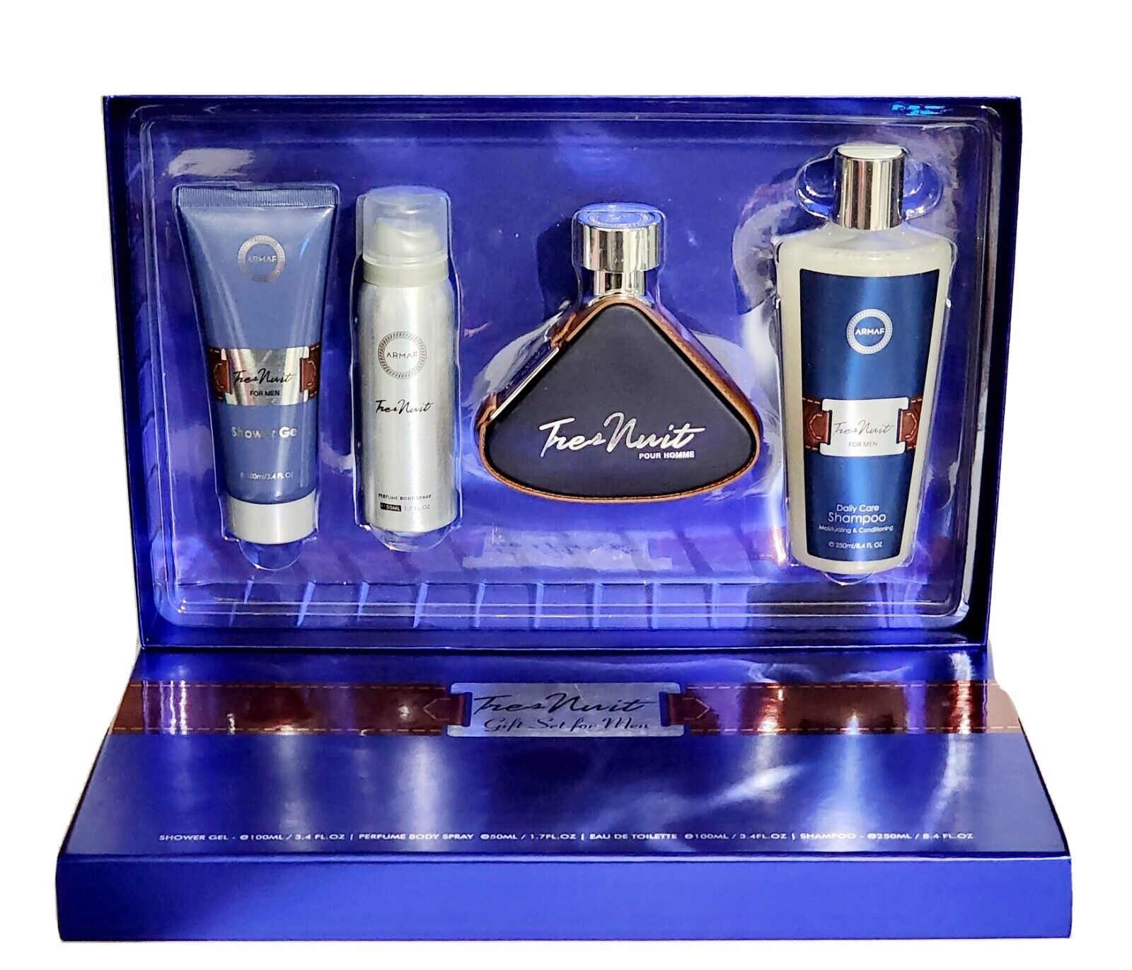 Armaf Tres Nuit EDP Set Perfume 100 ml + Gel 100 ml + Desodorante 50 ml + Shampoo 250 ml