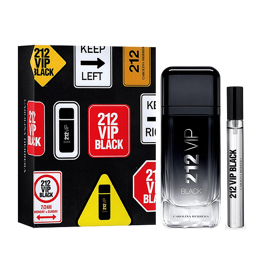 212 Vip Black Set Perfume 100 ml + Mini 10 ml de Carolina Herrera